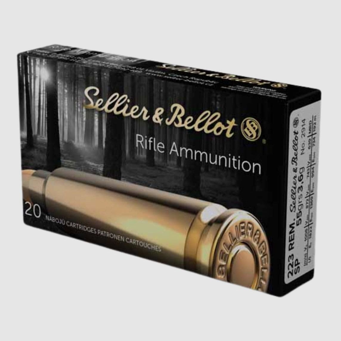 Sellier & Bellot .223Rem Teilmantel 3,6g - 55gr.