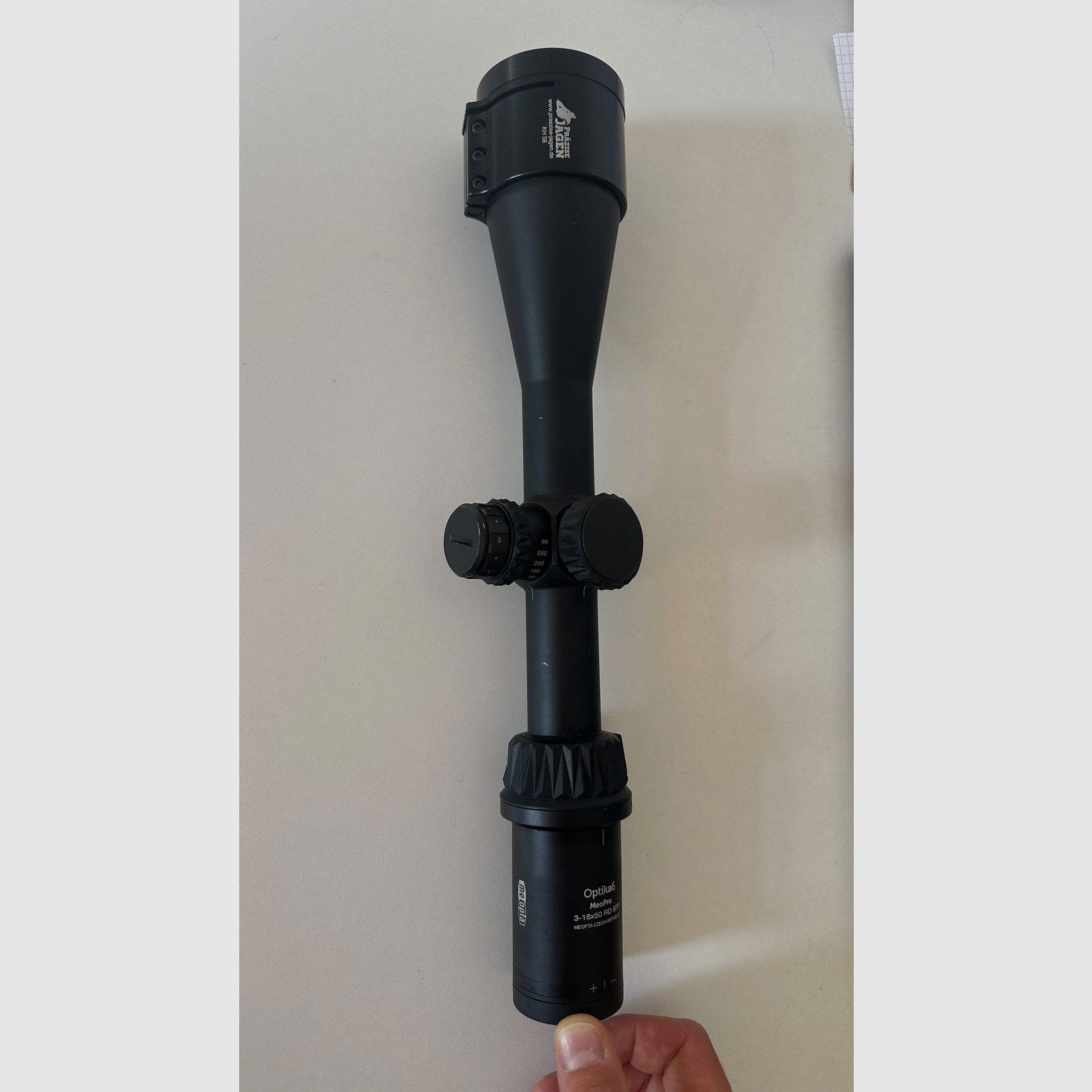 Meopta Optika6 MeoPro 3-18x50 RD SFP + Präzise Jagen tuleja zaciskowa KH 58, zdjęcie 2 z 3