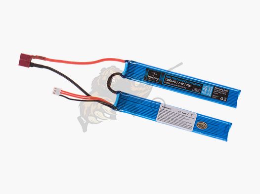 Nimrod Airsoft LiPo Akku 7.4V 1300mAh, 25C zweiteilig - T-Plug