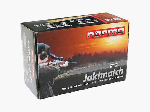 Cartouches Norma 30-06 FMJ Jaktmatch 9,7g. 150gr. !!!