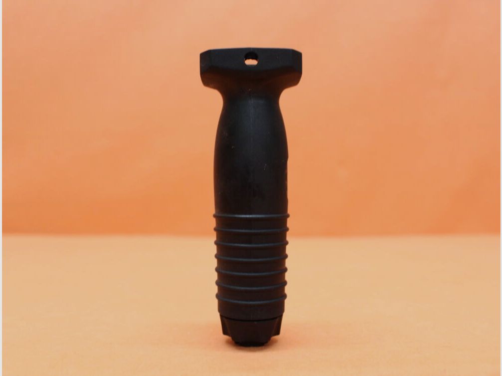 CAA Tactical CAA impugnatura anteriore BVG rotonda con vano batteria BLK polimero nero per profilo Picatinny