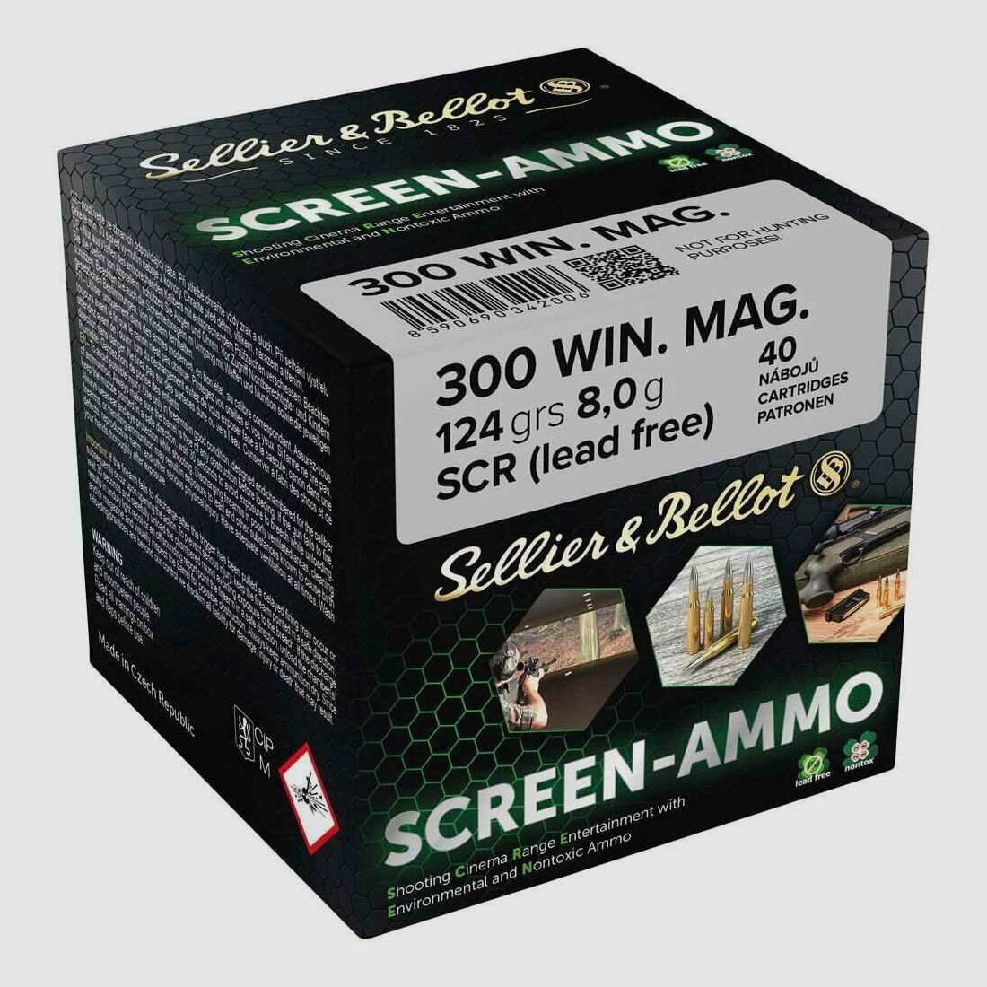 Sellier & Bellot 300WinMag. Screen Ammo 124grs / 8,0g