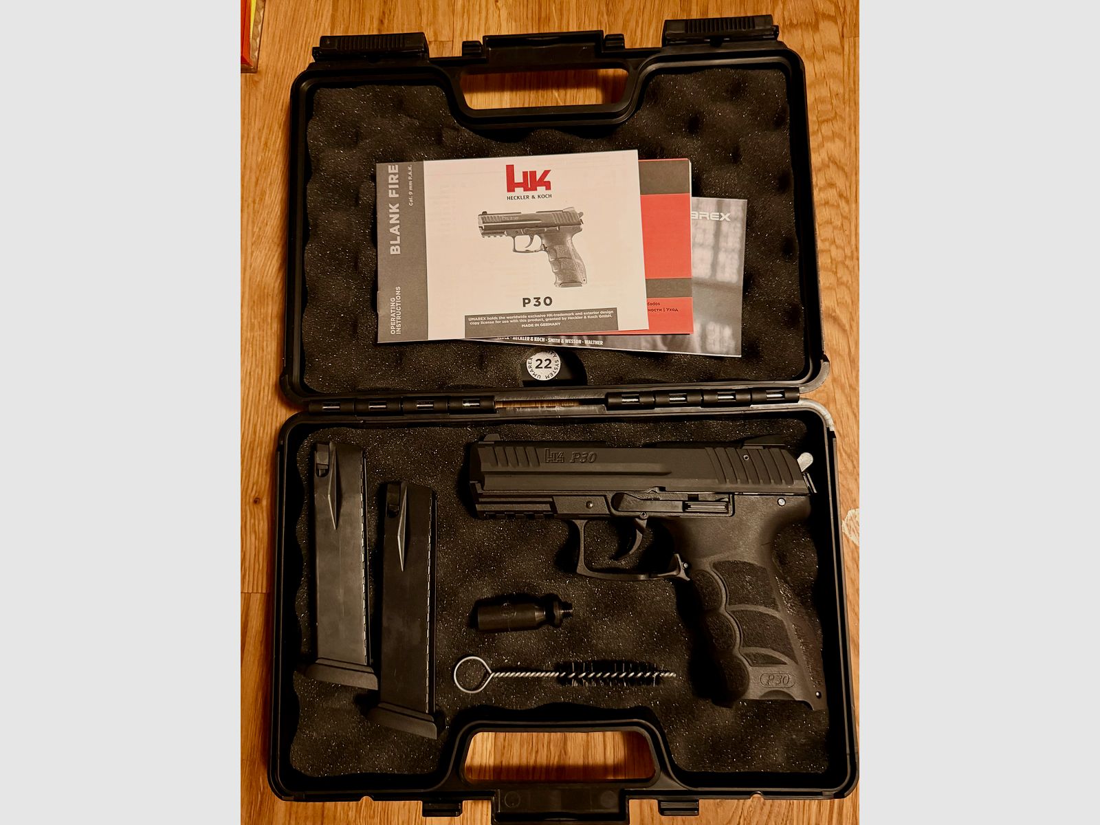 Umarex Heckler & Koch P30 blank firing pistol – caliber 9 mm P.A.K.