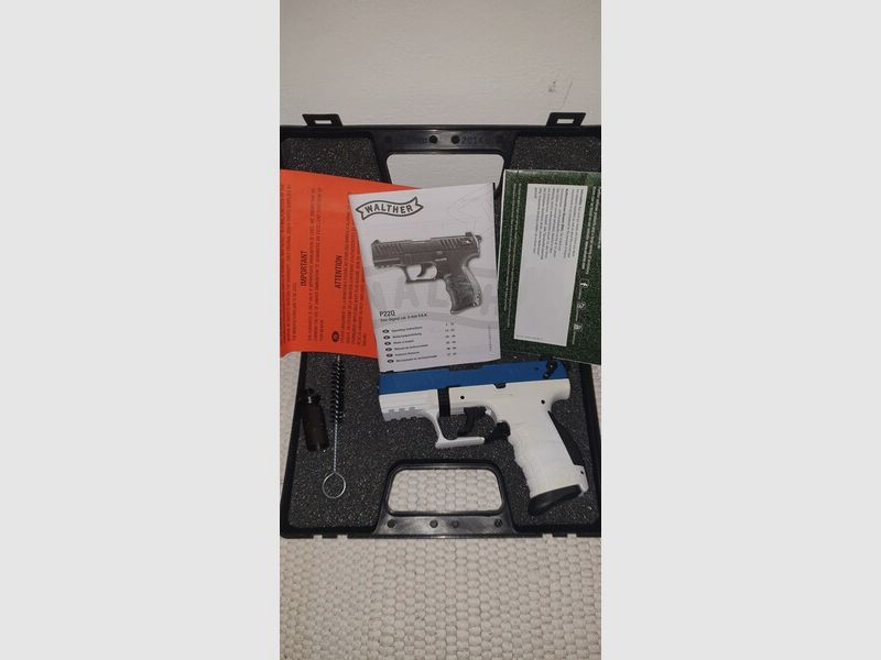 Walther Team Edition Blue White P22Q P 22 Q 9mm PAK Schreckschuss SRS Pistole Schreckschusspistole