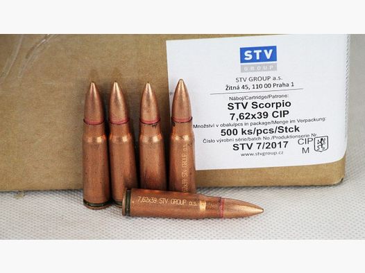 STV Scorpio 7,62x39 FMJ (500 pièces)
