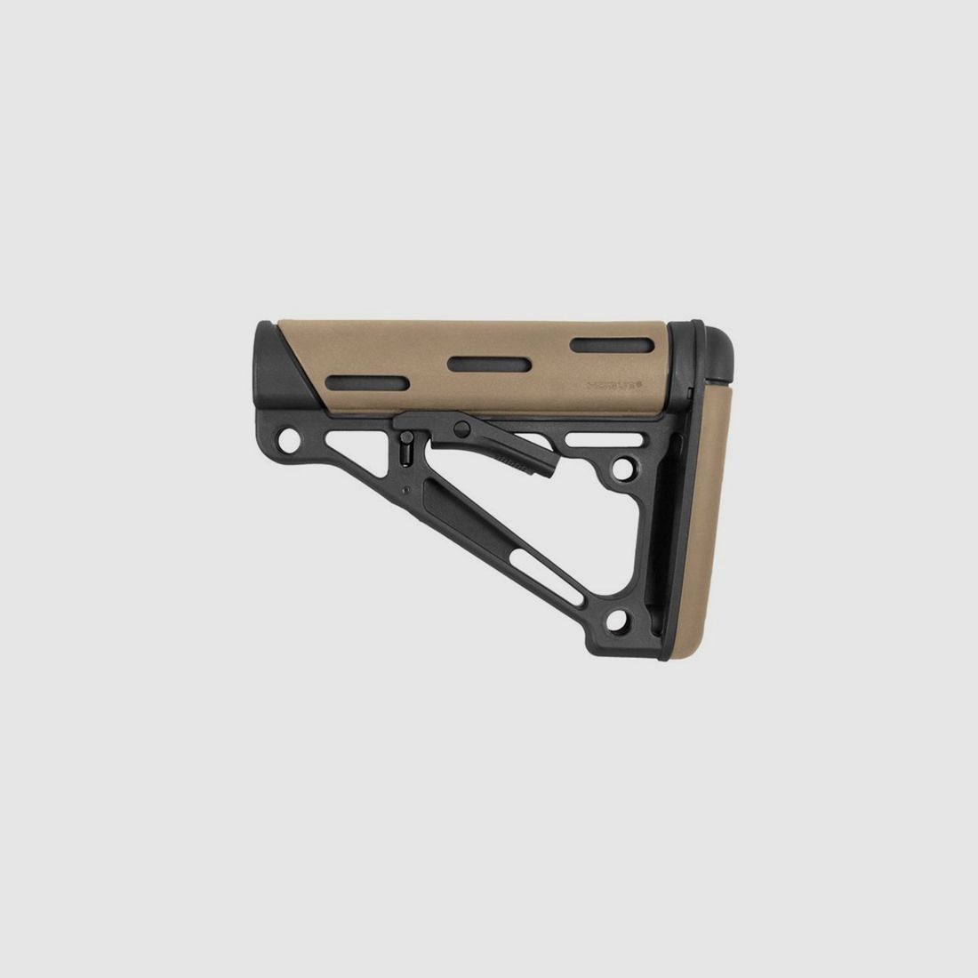 HOGUE COMMERCIAL HOGUE AR-15 OVERMOLDED BUTTSTOCK COLLAPSIBLE COMM FDE RUBBER, image 1 of 3