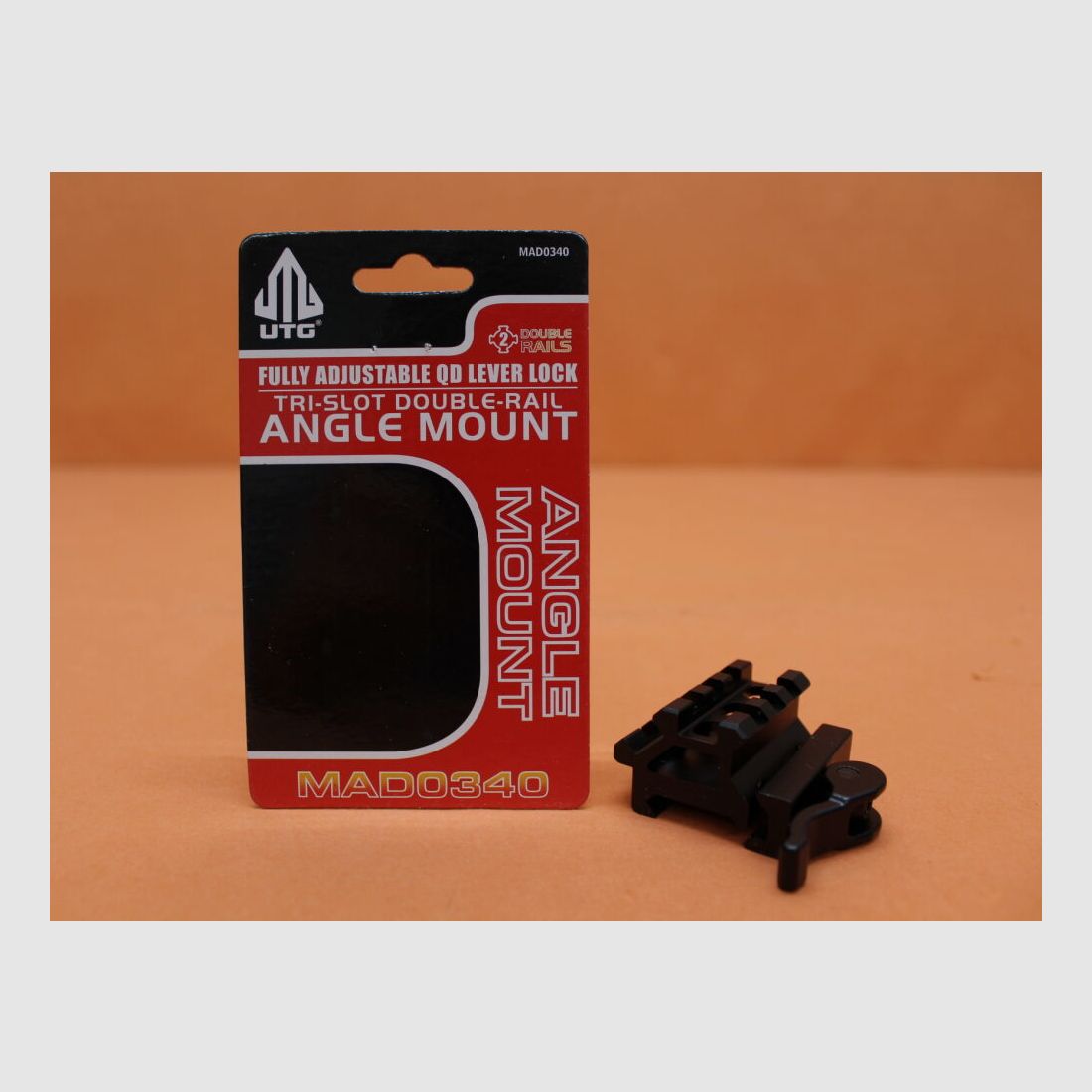 UTG - Leapers UTG QD 3-Slot/Double-Rail Angle Mount (MAD0340) 45° angle mount/ offset/ elevation for Picatinny profile