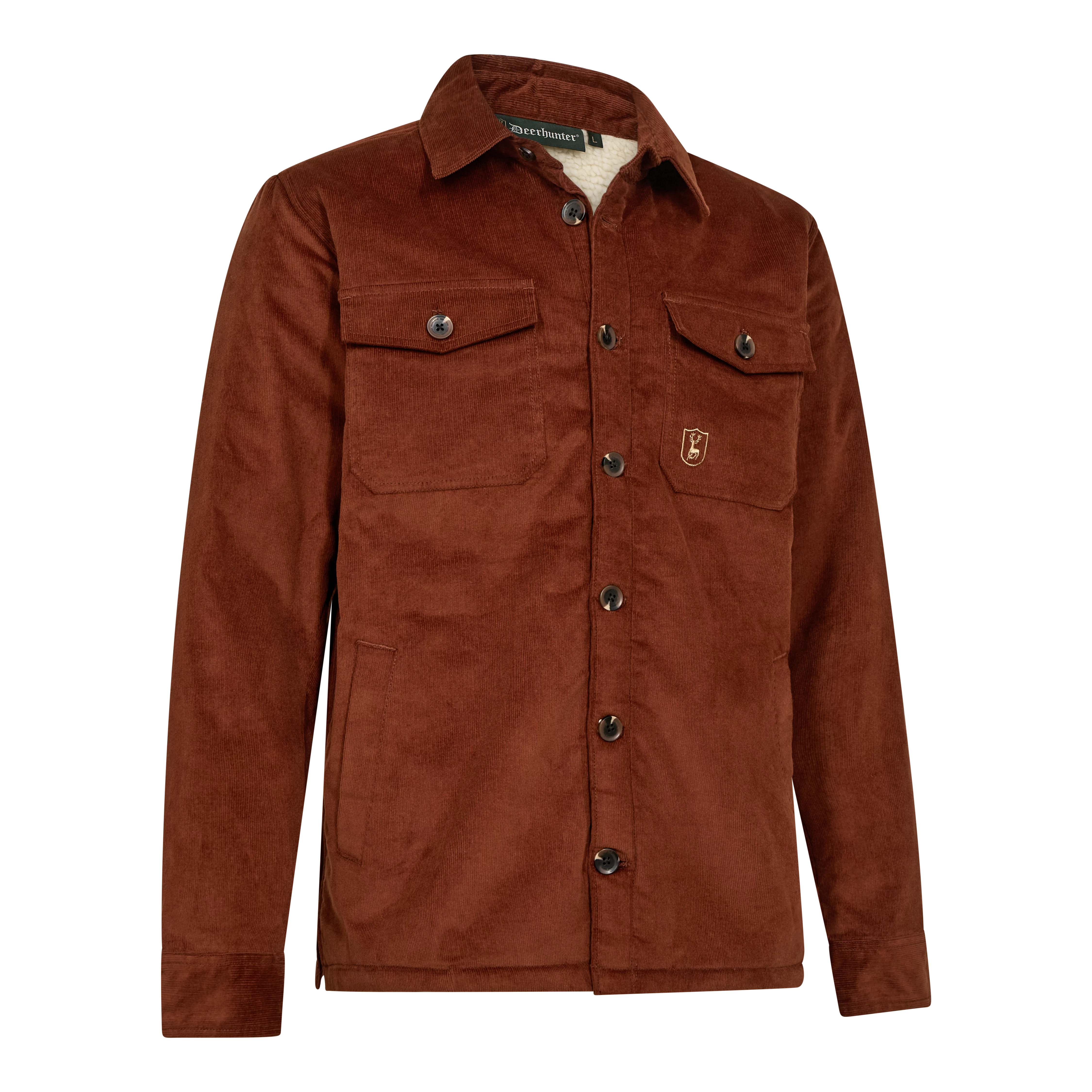 Veste en velours côtelé doublée en sherpa -