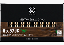 RWS 8x57 JS EVO GREEN 9,0g/139 grain 20 Stück