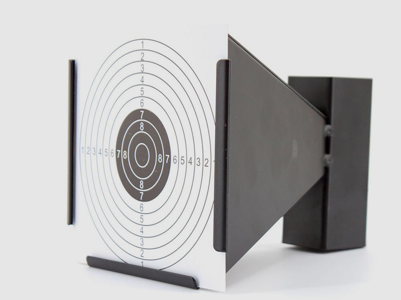 Kugelfangkasten First Strike Trichter fĂĽr Luftgewehrscheiben 14 x 14 cm Stahlblech