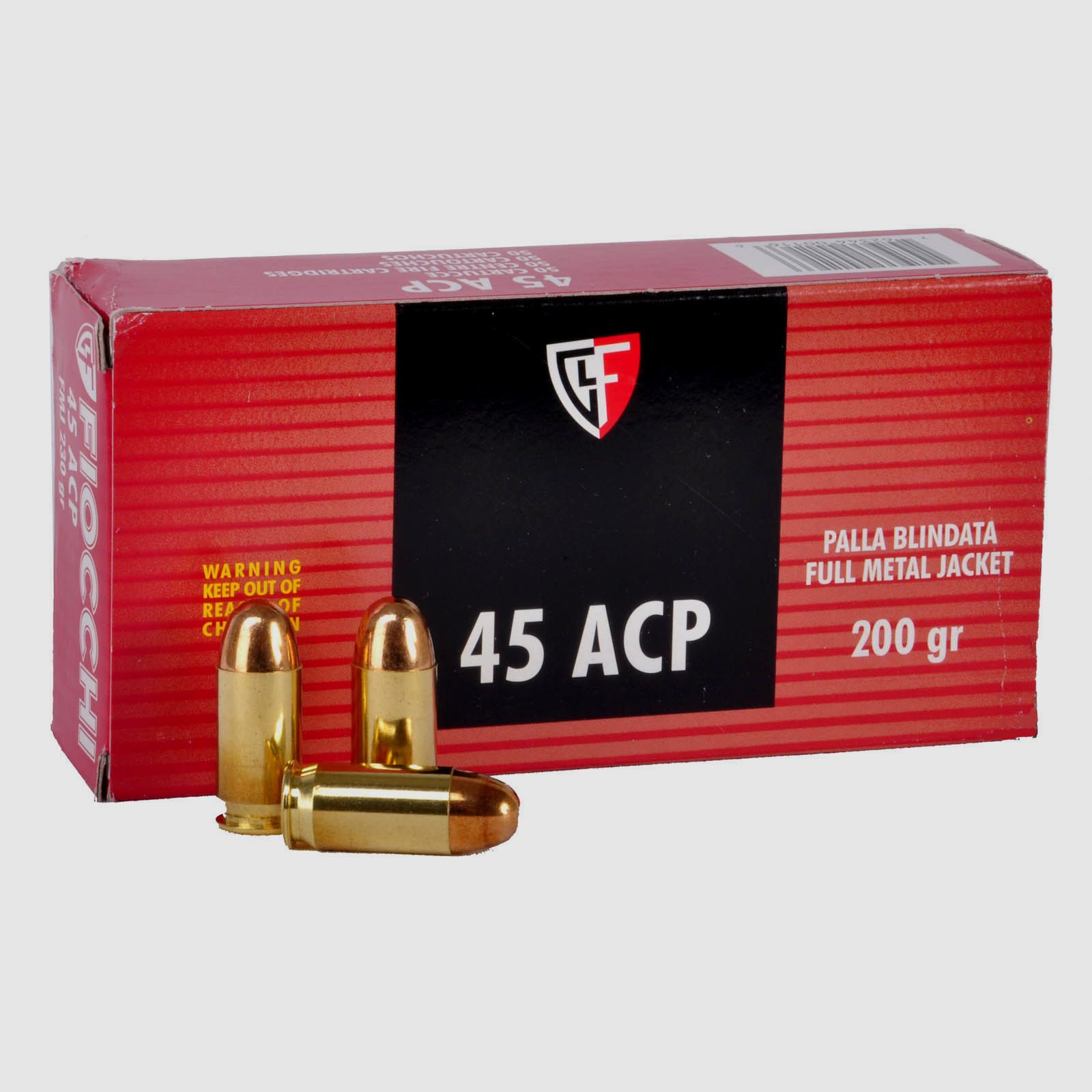 Fiocchi Vollmantel TC 12,96g - 200gr. .45Auto