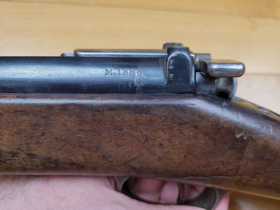 Zeldzaam Portugees cavaleriegeweer model 1886 – Kropatschek-systeem – 3.000 exemplaren(!) van Steyr – 8x56mm origineel – Prachtige macarons – Wapen van 1886 met het monogram van koning Louis I – TBE, afbeelding 28 van 33
