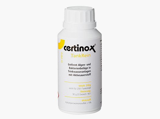 certinox TankRein – Środek czyszczący do zbiorników z aktywnym tlenem ctr 250 p, 250 g proszku
