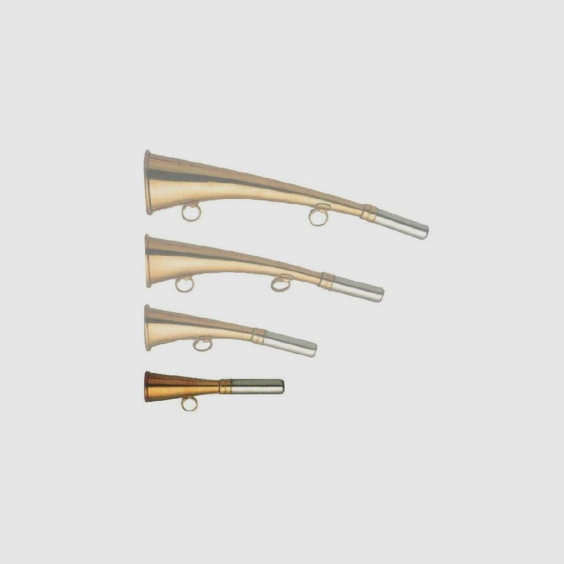 Jagdhorn aus Messing 12 cm