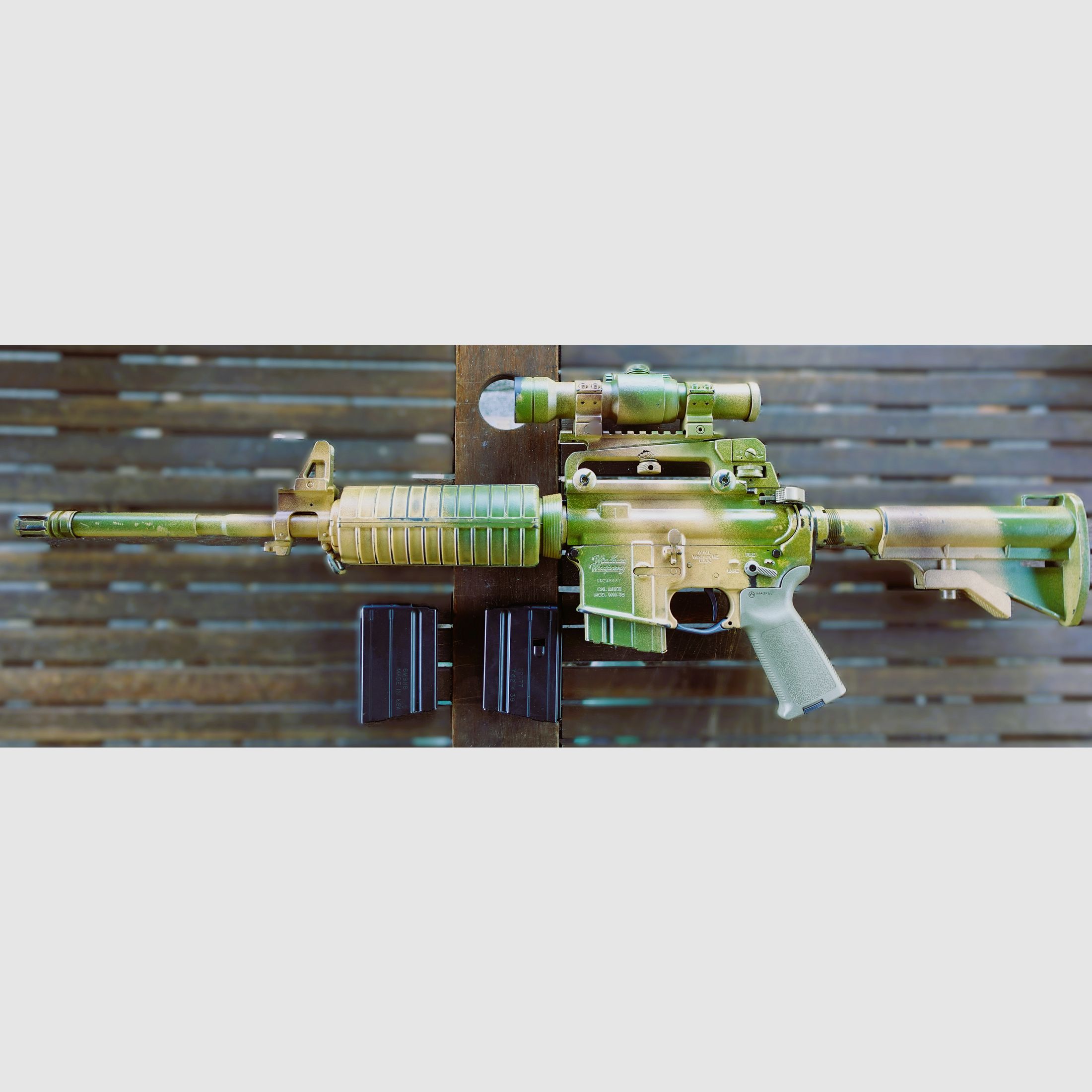 Windham 7,62×39 AK SRC AR15 in 7,62x39 mit Aimpoint 9000 Blood Diamond