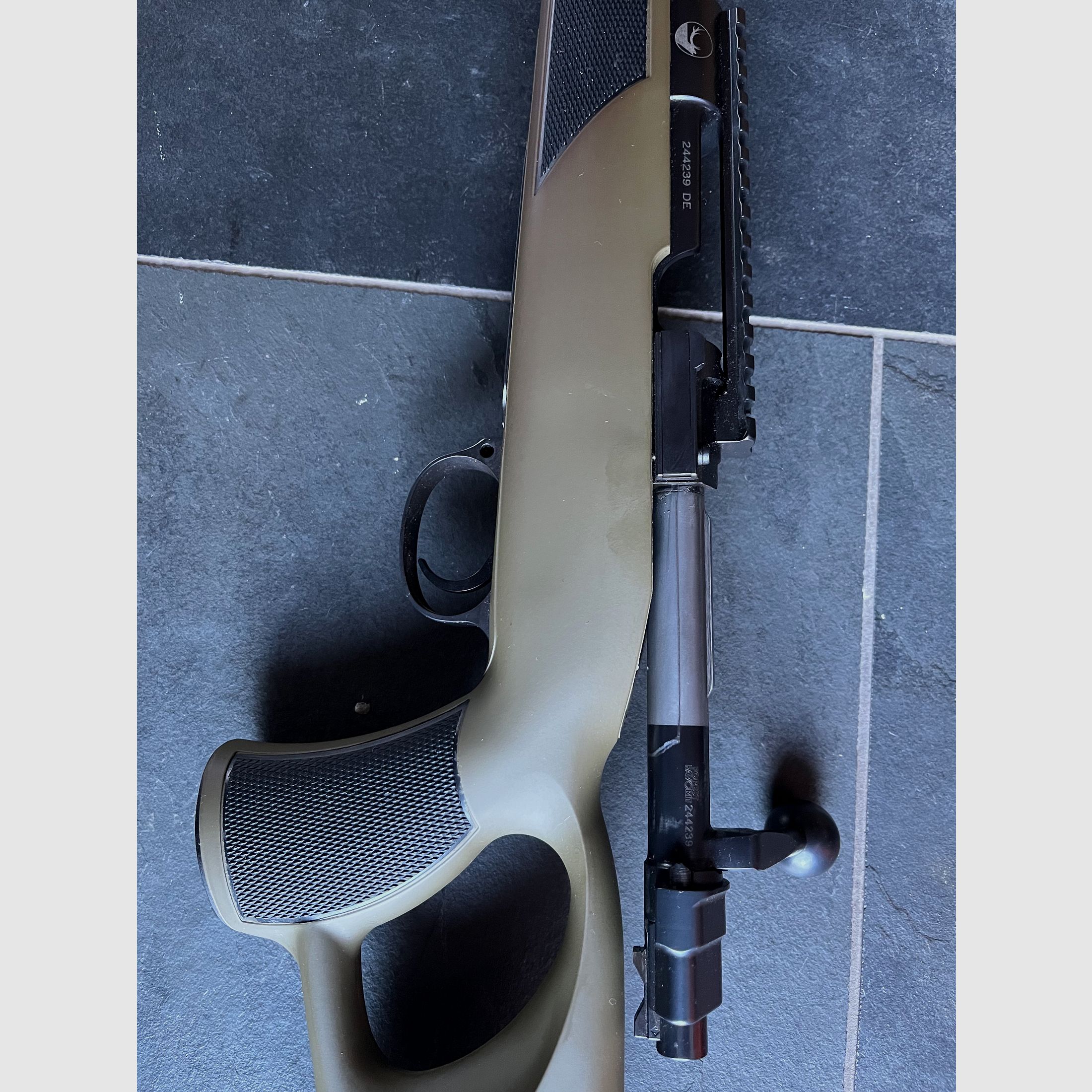 Repeater rifle 9.3x62 as new, threaded, hole stock, 98 system