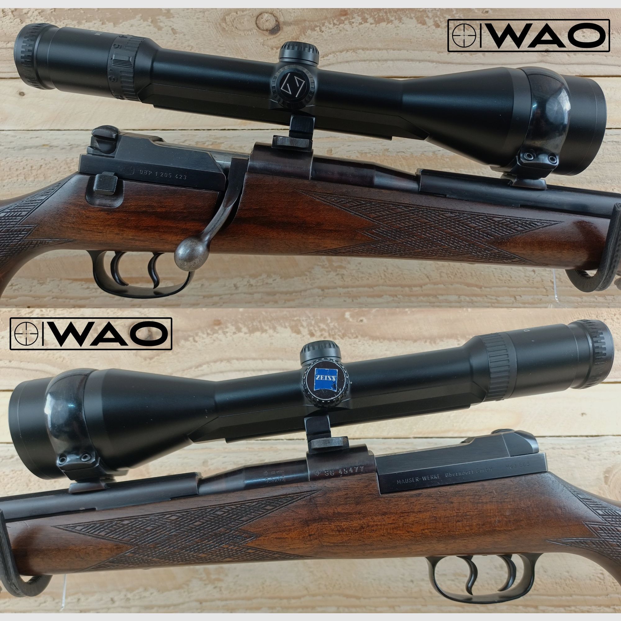 Mauser Mod. 66S, Mauser 66S, Kal. 9,3x62 *met Zeiss Diavari & verlichte richtkruis*