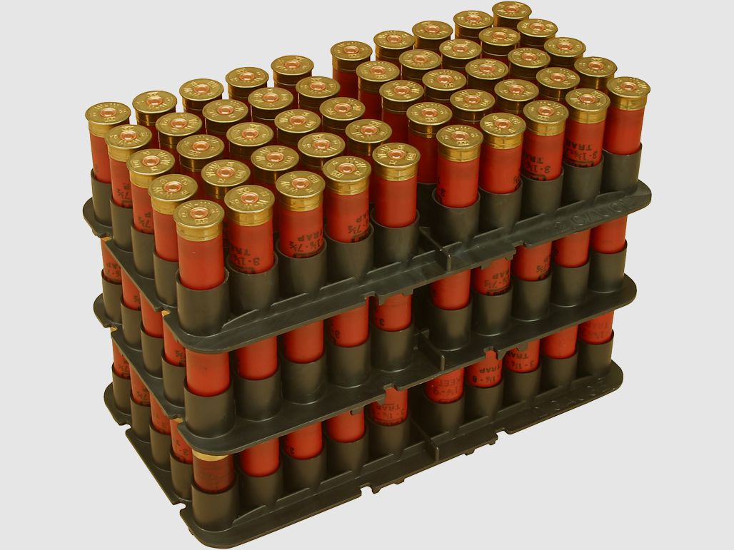 MTM stacking base for 50 shotgun cartridges ST-16-40 black .16