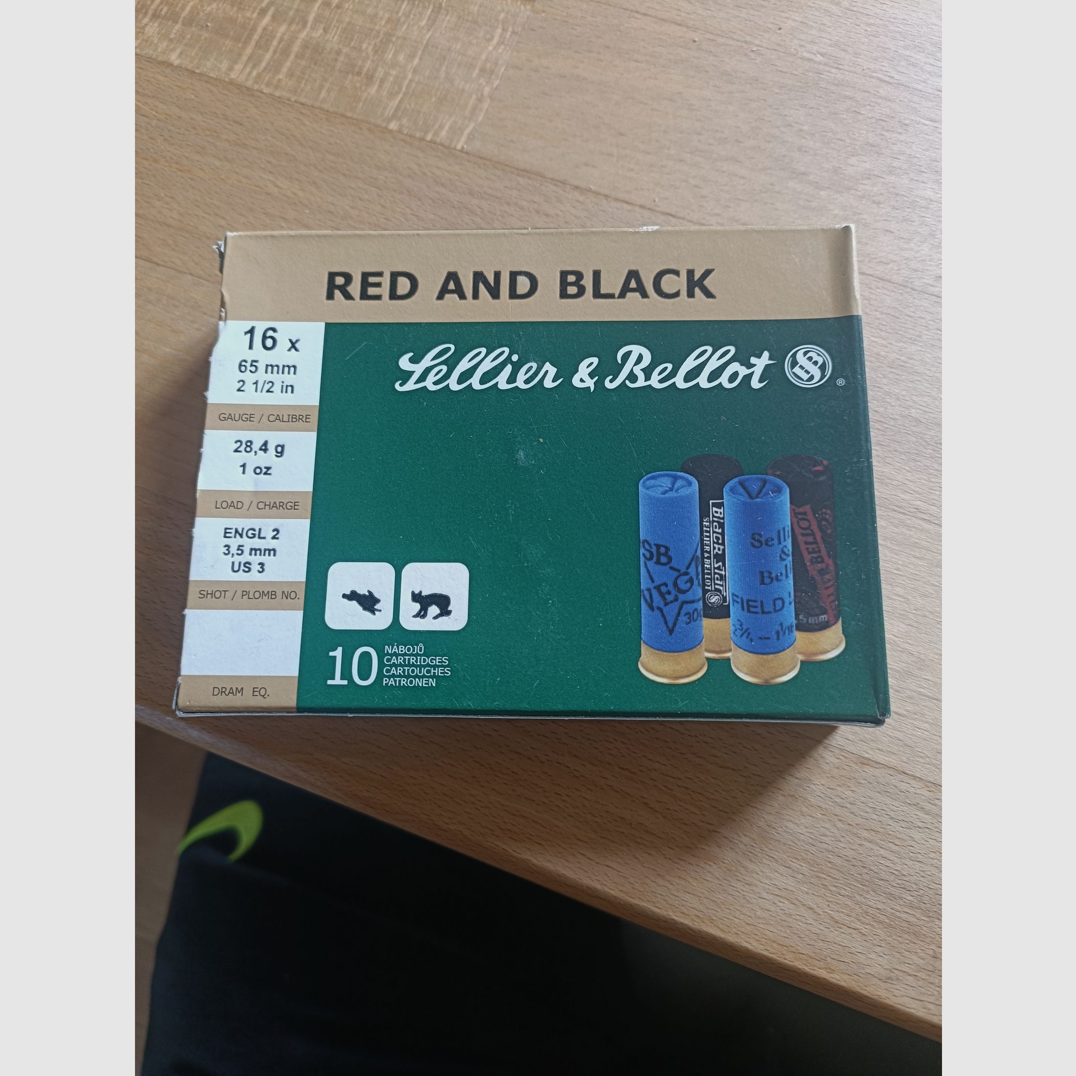 20 Schuss 16/65 28.4g Sellier&Bellot Red and black 