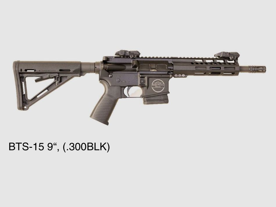 AR15 oder AR Wechselsystem in den Kalibern .223Rem, 9mm Luger, .300 AAC Blackout .450 Bushmaster 6,5 Grendel von BTS Bavarian Tactical Systems