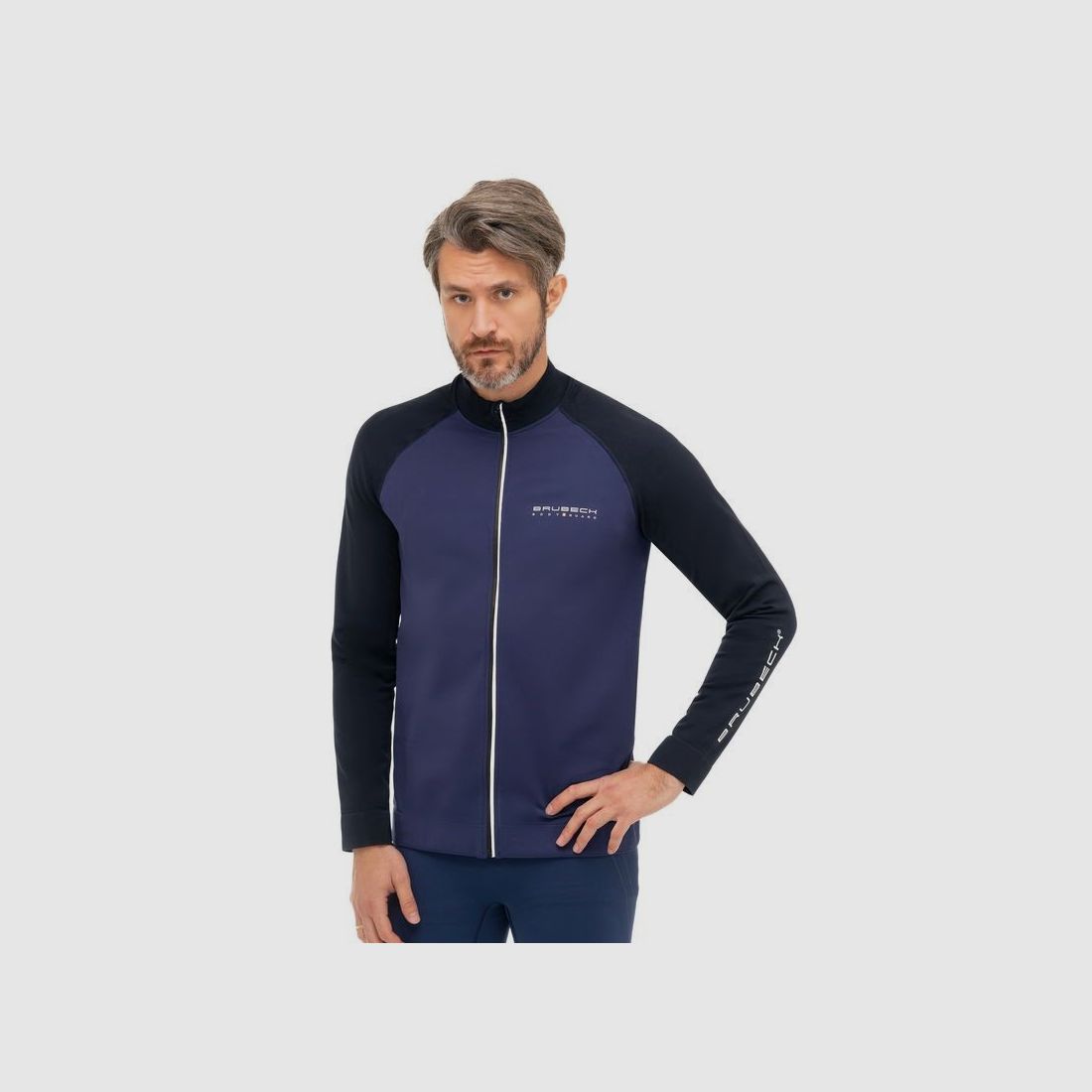 Brubeck – Sweat-shirt homme Athletic bleu foncé/bleu marine, image 2 sur 4