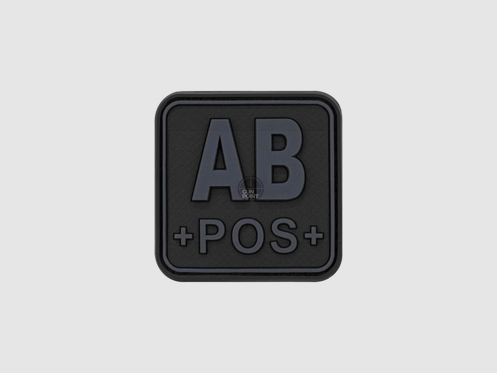 JTG Bloodtype Square Rubber Patch AB Pos-Blackops