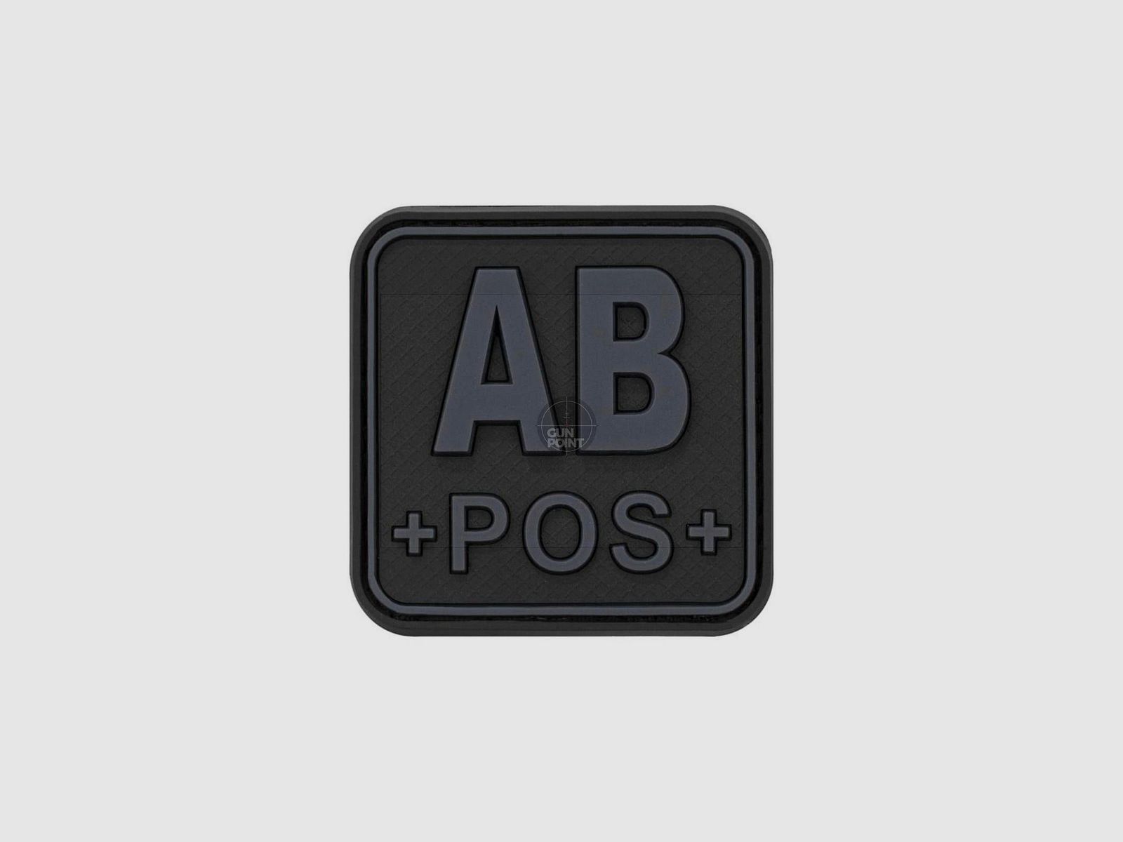 JTG Bloodtype Square Rubber Patch AB Pos-Blackops