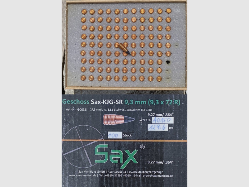 SAX KJG SR 9,3mm (.364 - 9,3x72R)