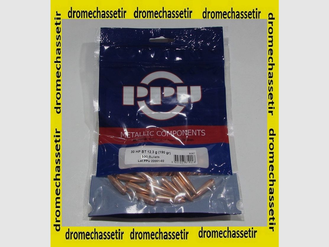 Pack of 100 Partizan bullets cal 30 HPBT 190 grains