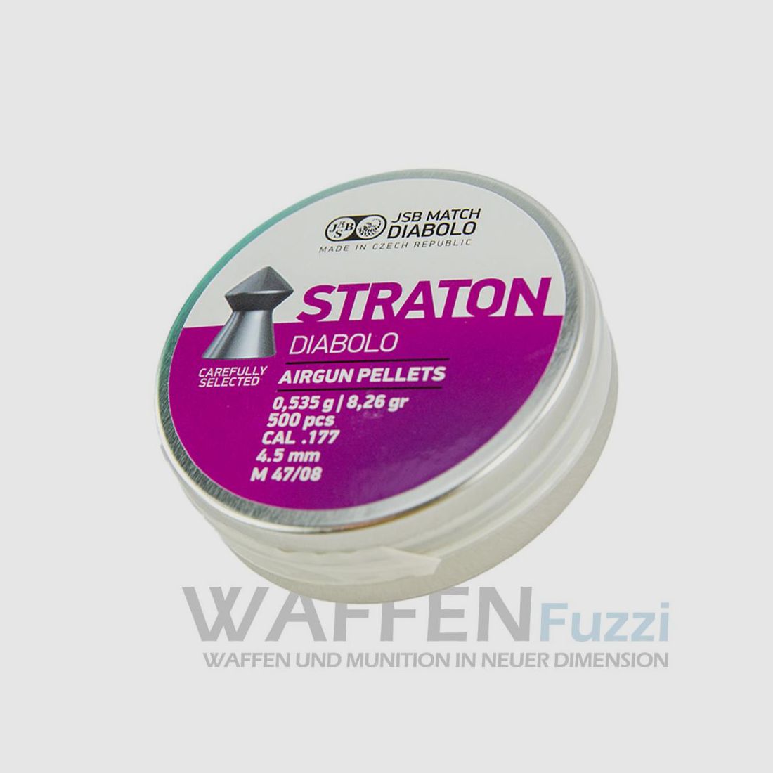 JSB Diabolo Straton billes lisses à pointe 0,535 g calibre 4,5 mm 500 pcs.