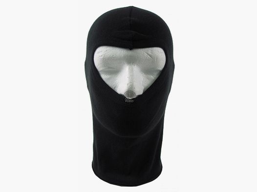 Balaclava, 1-Loch, dünn,schwarz, 100 % Baumwolle