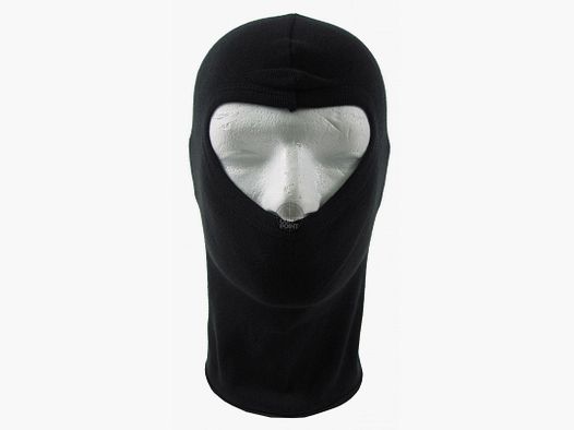 Balaclava, 1-Loch, dnn,schwarz, 100 % Baumwolle