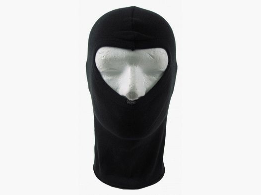 Balaclava, 1-Loch, dnn,schwarz, 100 % Baumwolle