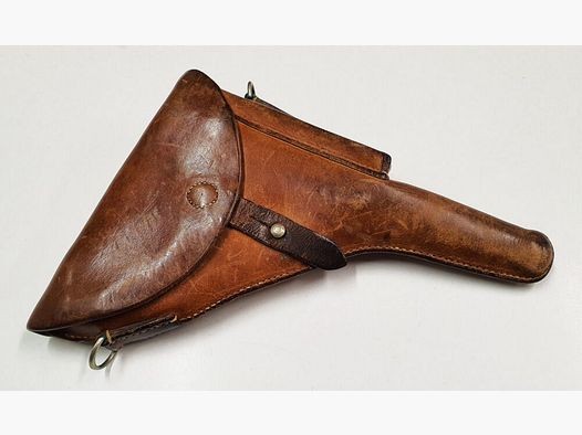 Schweizer Ordonanz Armeeholster / Lederholster Parabellum Pistole 1900/06 W+F Pistole 06/24 Holster
