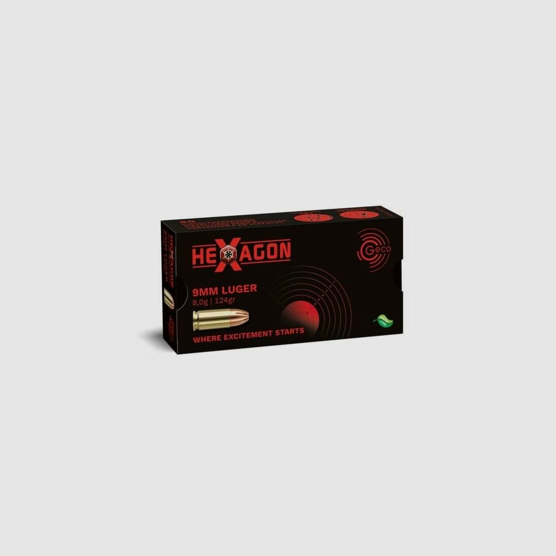 Geco 124grs Hexagon 50STK 9mmLuger
