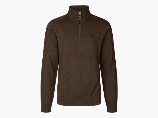Seeland Pine Half Zip Sweater Hombres Marrón Oscuro 3XL