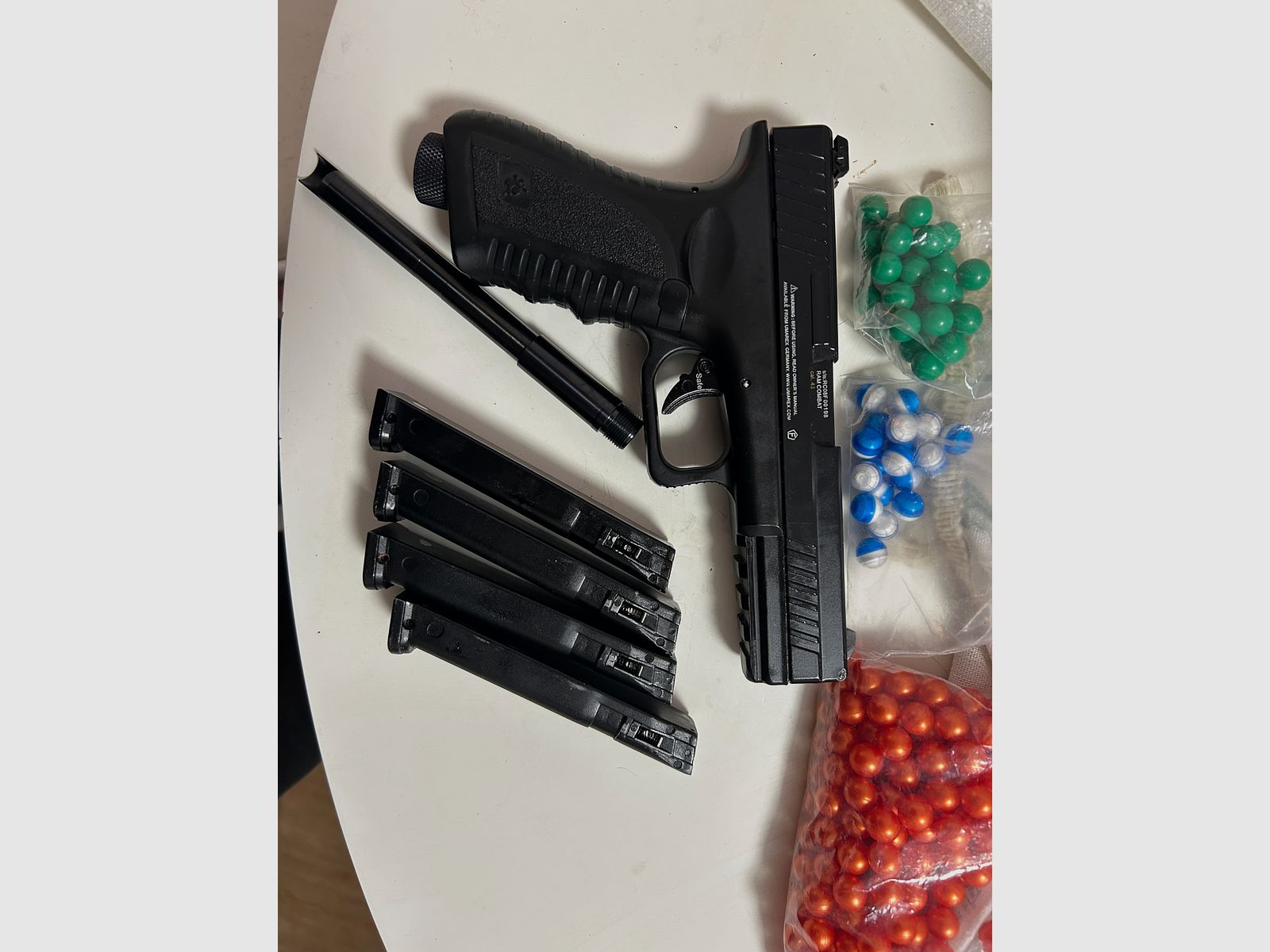 Ram-Combat (rubber bullet) marker self-defense