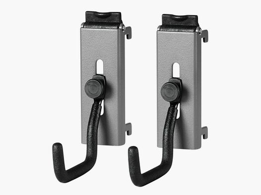 Savior – Adjustable Wall Rack / J-Hook – Wall Rack System Adjustable J-Hook (2-pack) – Grey – WRS-ACC-PIS-2P-GS