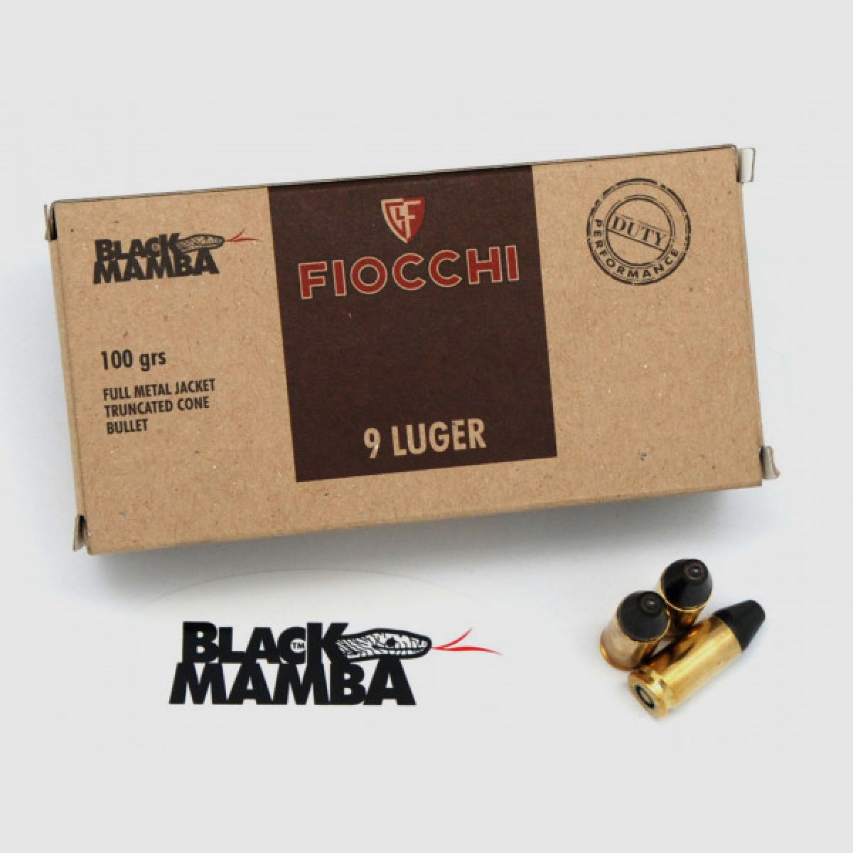 9×19 FMJ TC Black Mamba 6,47g / 100grs