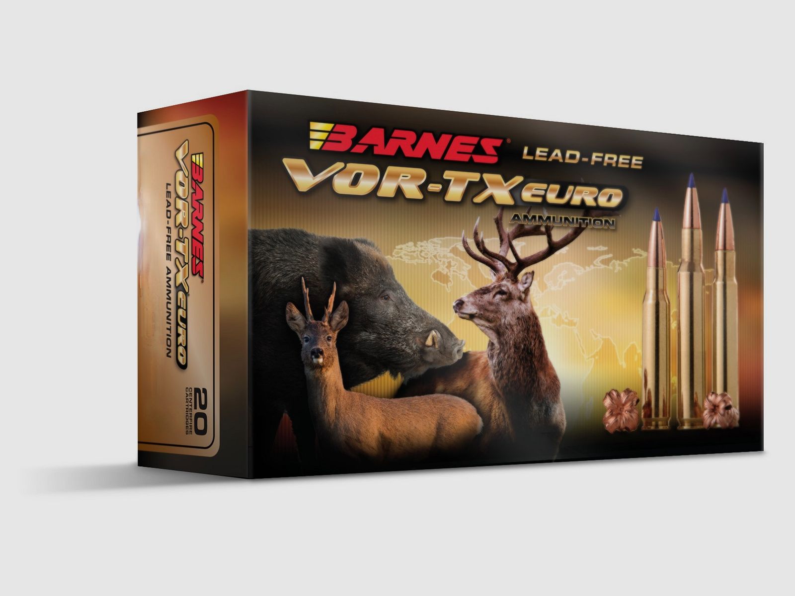 Barnes 31300 7X64 VOR-TX EURO 140GR TTSX BT Lead-free rifle ammunition