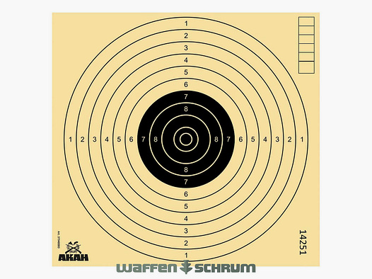 AKAH Air Pistol Target 17x17cm A250st