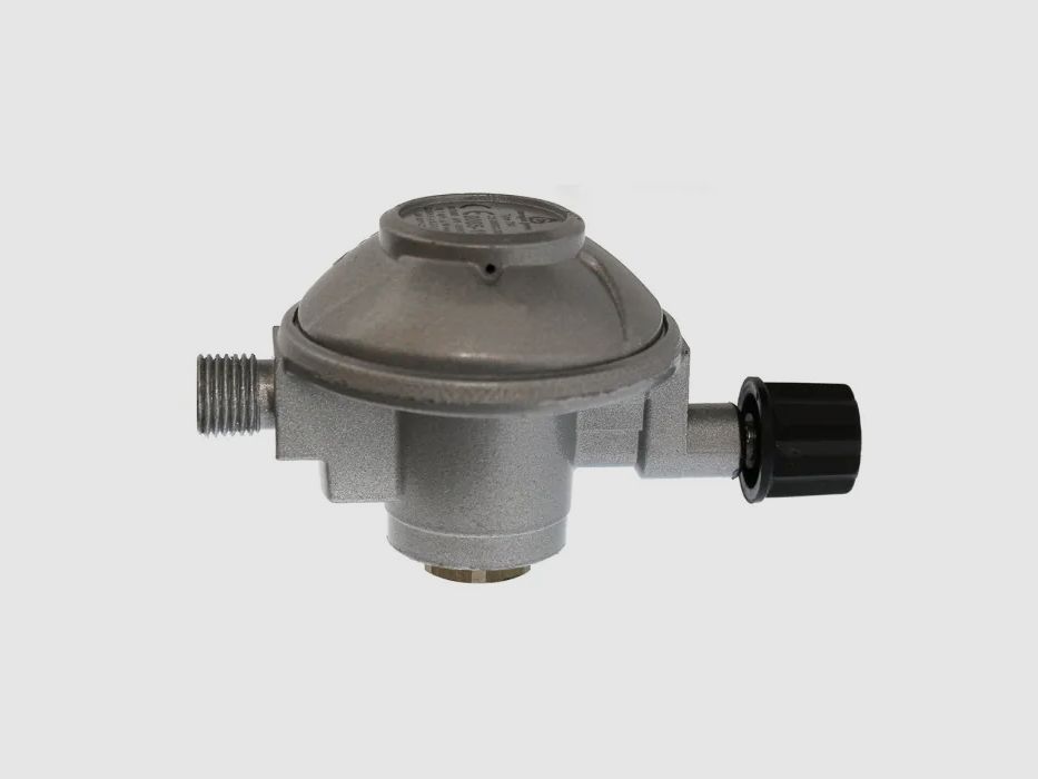 Cartridge regulator for gas cartridges with screw thread 450g-500g (50 mbar)