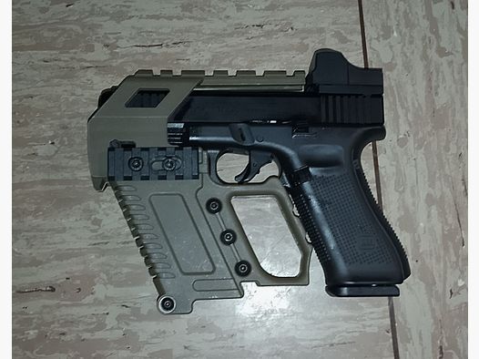 Carabine kit Glock 17 Gen 4 und 5 tactical Magazinkampfkit we marui te g 18 19 26 neu  Beige picatinny 