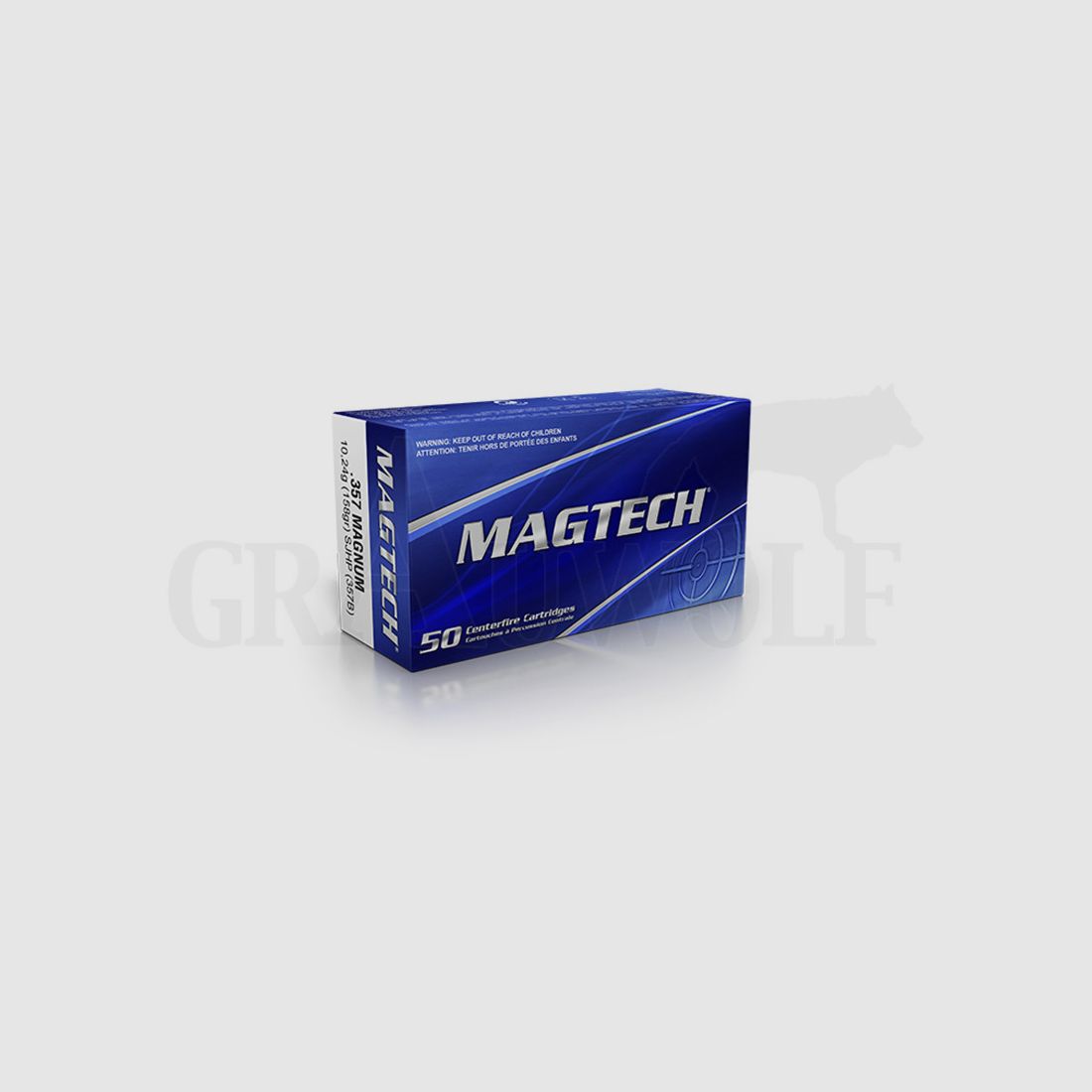 .357 Magnum 158 gr / 10,2 g Magtech SJHP Teilmantel Hohlspitz Patronen 50 Stück