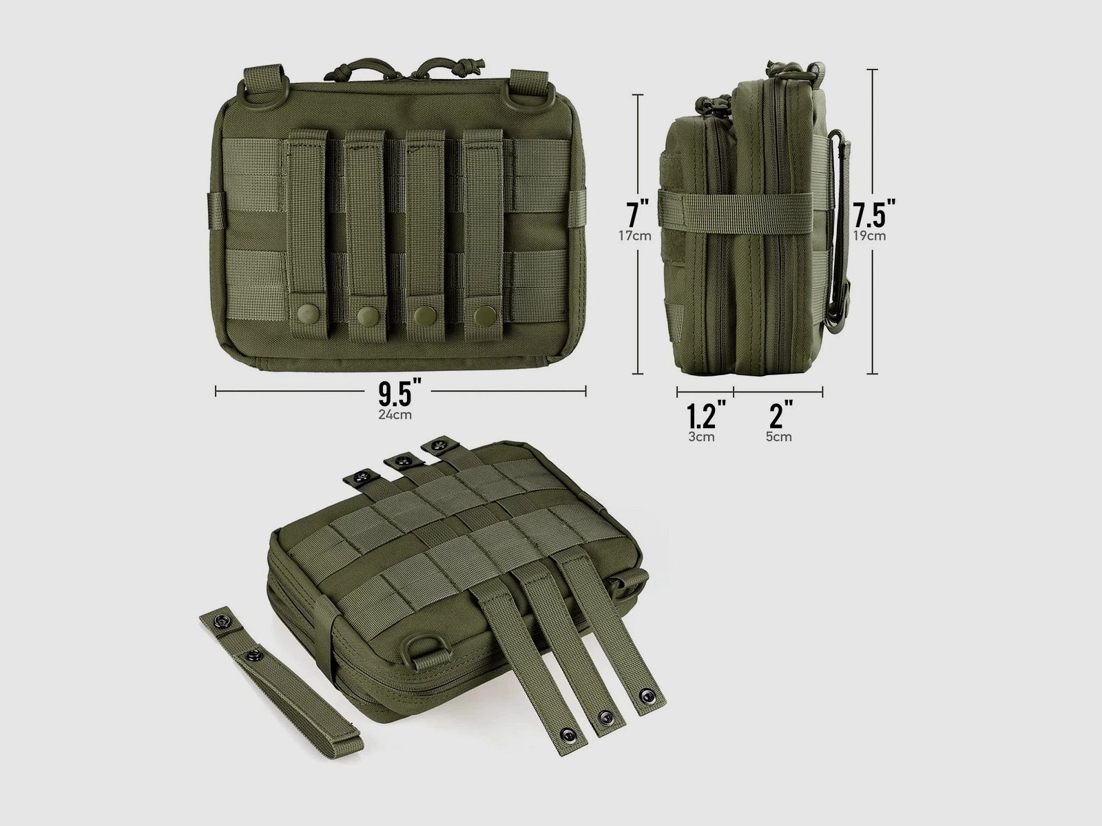 Taktische Admin-Tasche – MOLLE-kompatibel, doppellagig & mit großer Kapazität