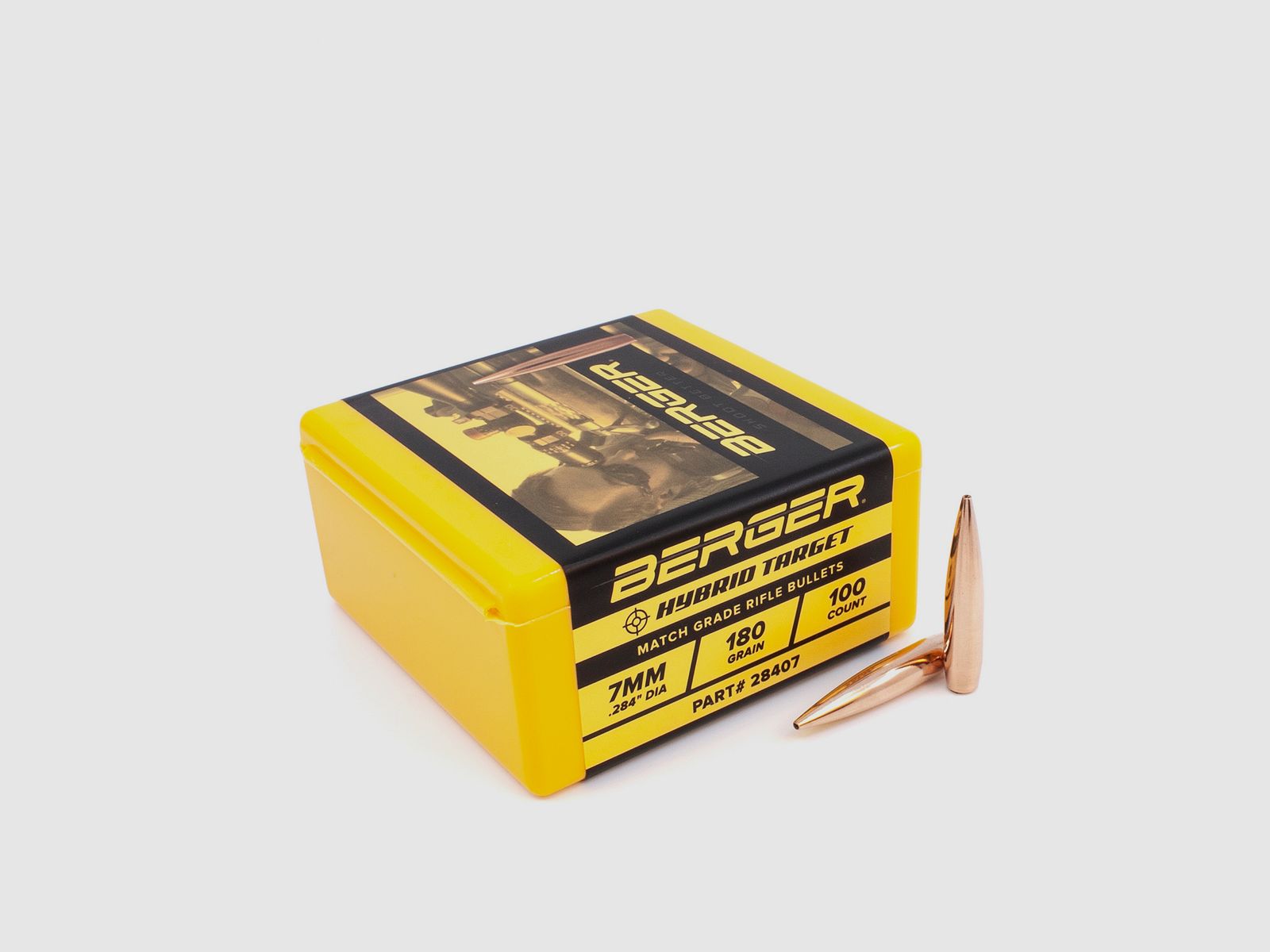 Berger Bullet 7mm/.284 Hybrid Target 180GR 100 Pieces