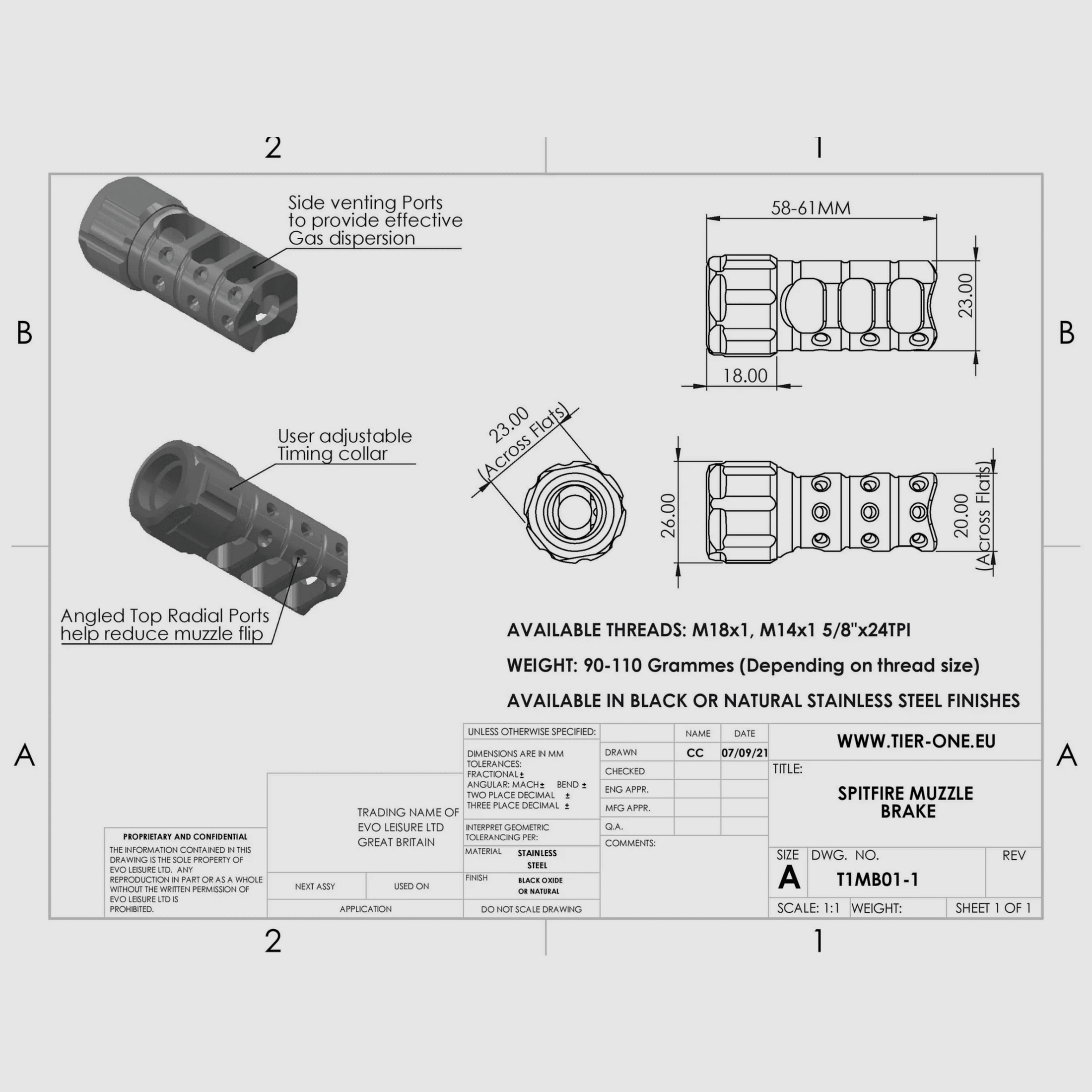 Tier One Spitfire Muzzle Brake, Bild 4 von 4