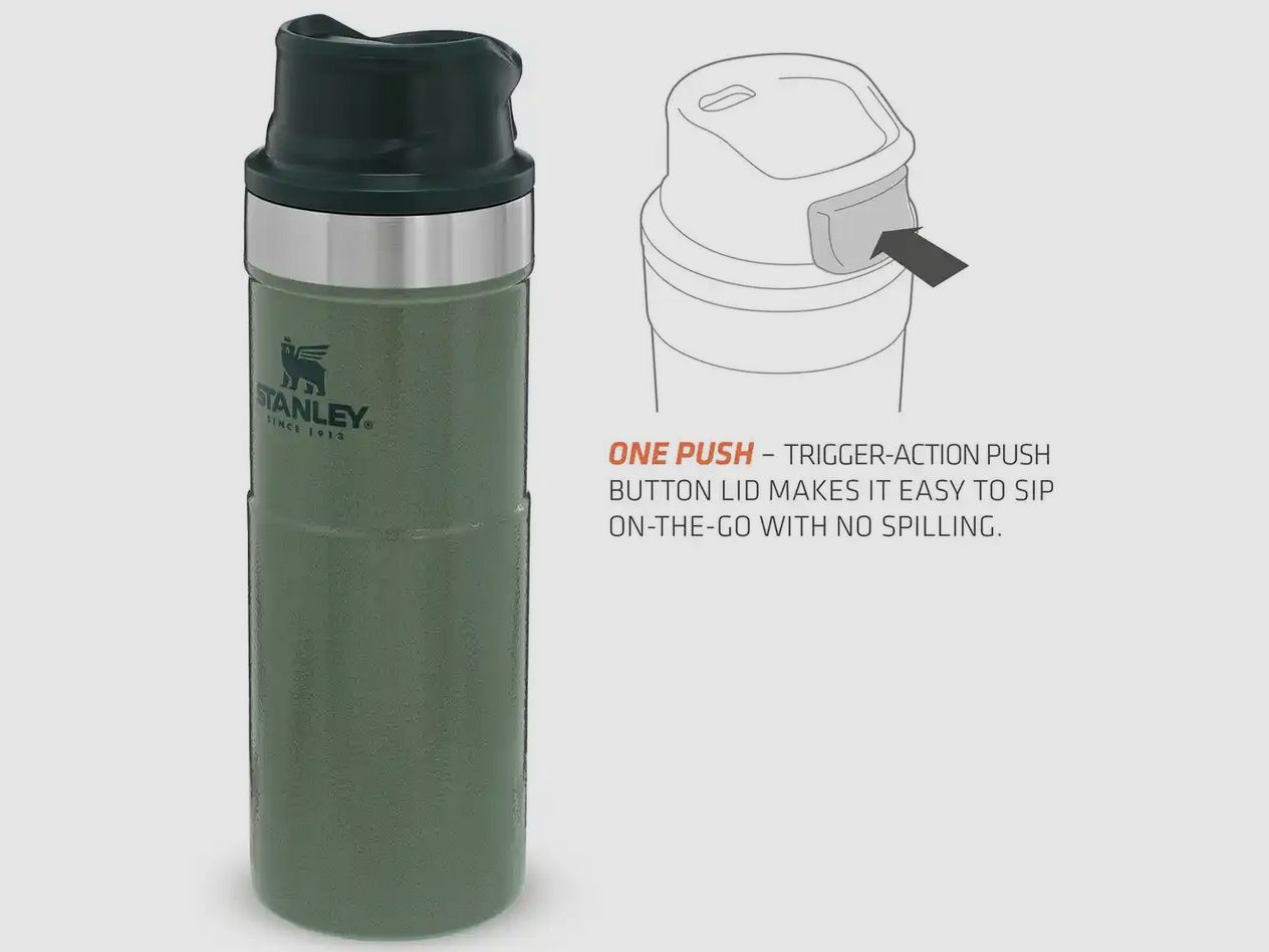 Stanley Trinkbecher Classic Trigger Action Travel Mug 473 ml Grün