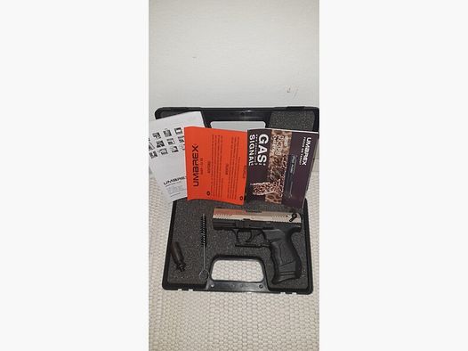 Walther bicolor nickel P22 P 22 9mm PAK Schreckschuss SRS Pistole Gas Schreckschusspistole
