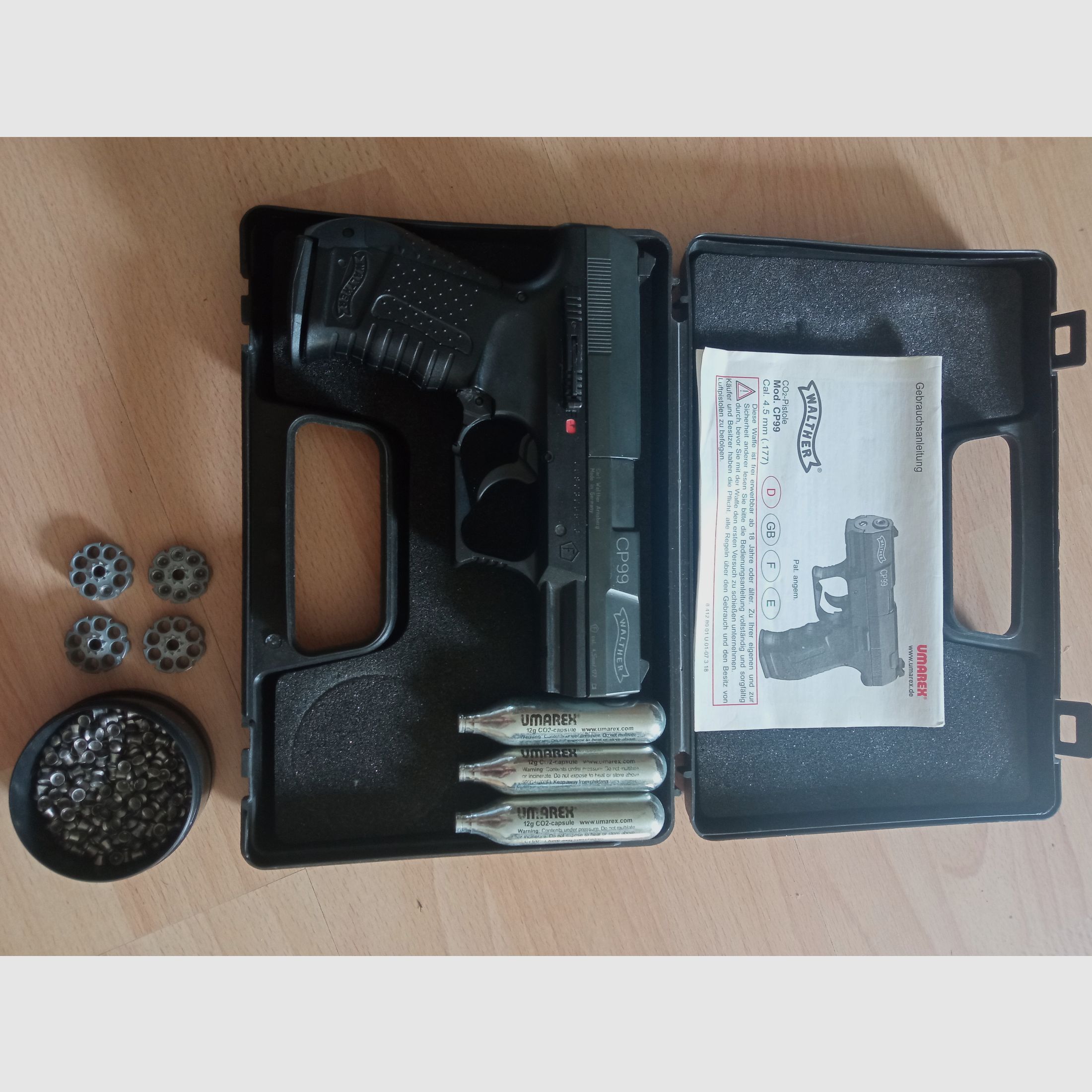 Co² Pistole Walther CP99  4,5mm + Zubehör